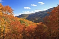 Catskills hills in autumn
