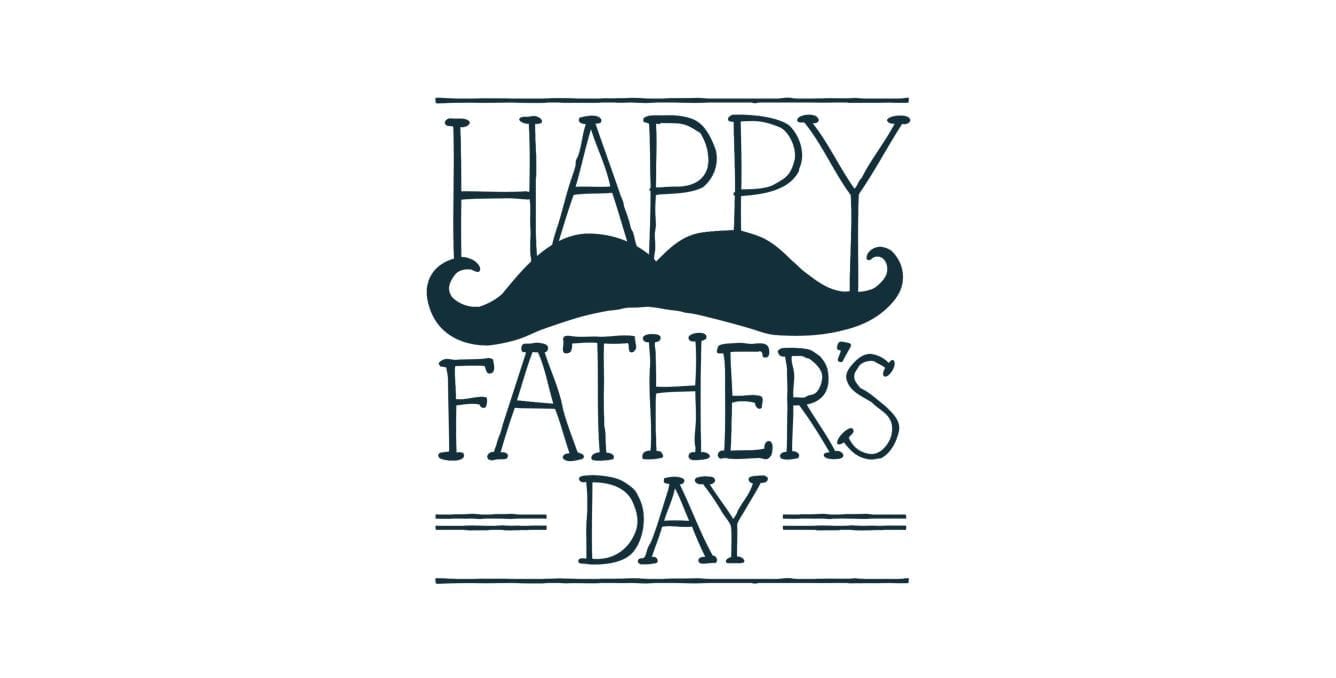 Happy Father's Day illustration with mustasche