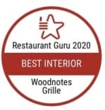 Woodnotes Grill Best Interior 2020 Award Badge from Restaurant Guru